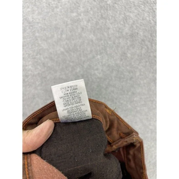 JustBlack Women's Pants Distressed Brown Size 27 Skinny Cotton Blend USA Made - Picture 4 of 14